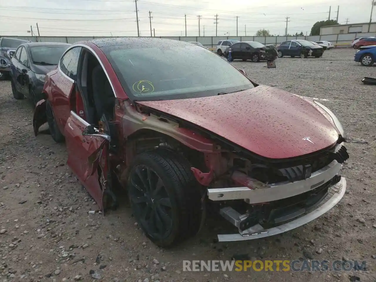 1 Photograph of a damaged car 5YJ3E1EA6KF402471 TESLA MODEL 3 2019