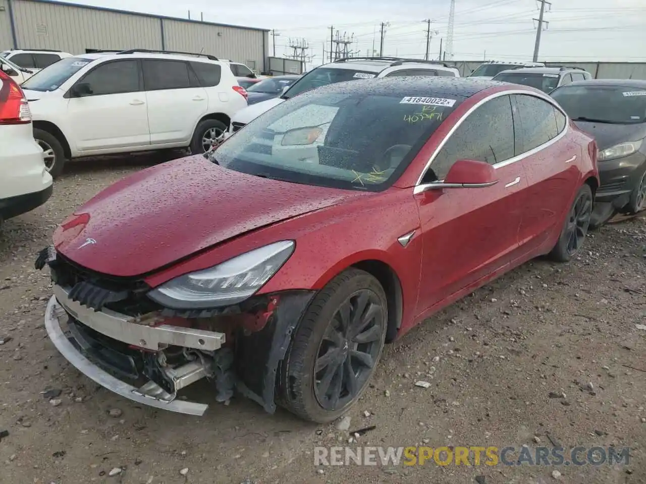 2 Photograph of a damaged car 5YJ3E1EA6KF402471 TESLA MODEL 3 2019