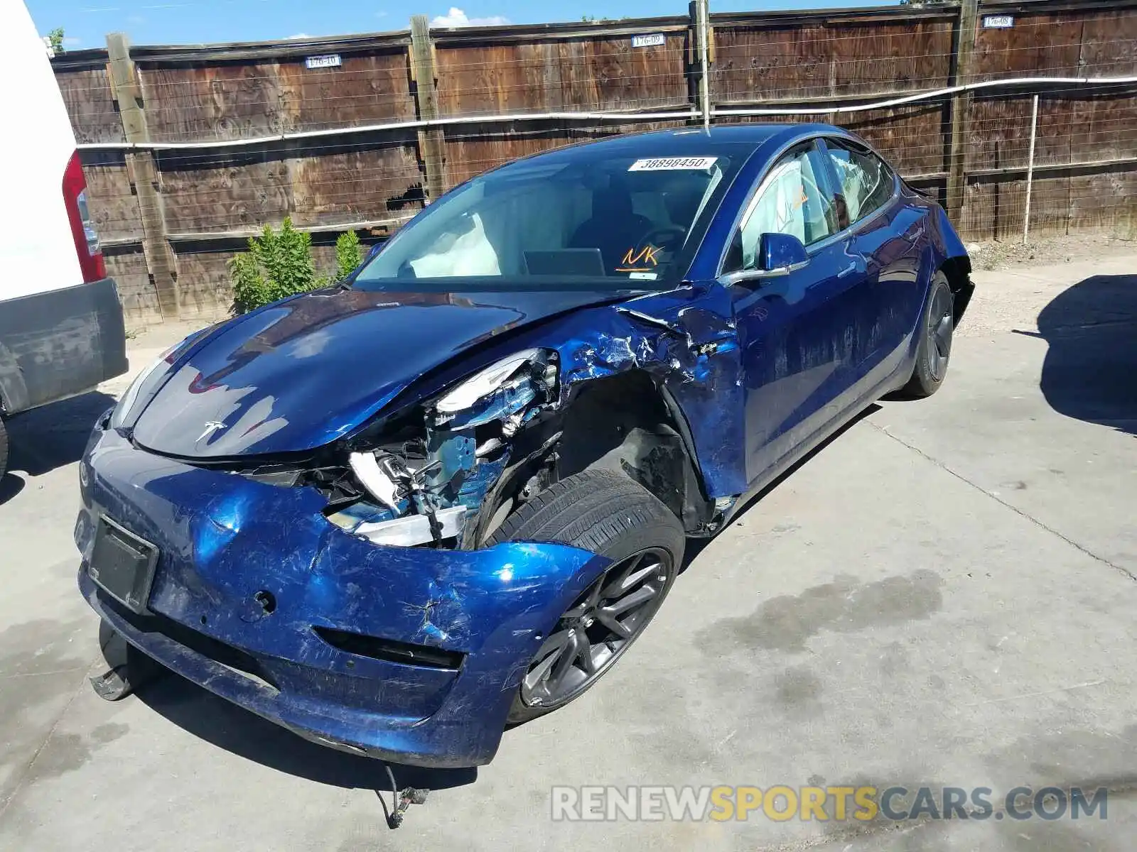 2 Photograph of a damaged car 5YJ3E1EA6KF406441 TESLA MODEL 3 2019