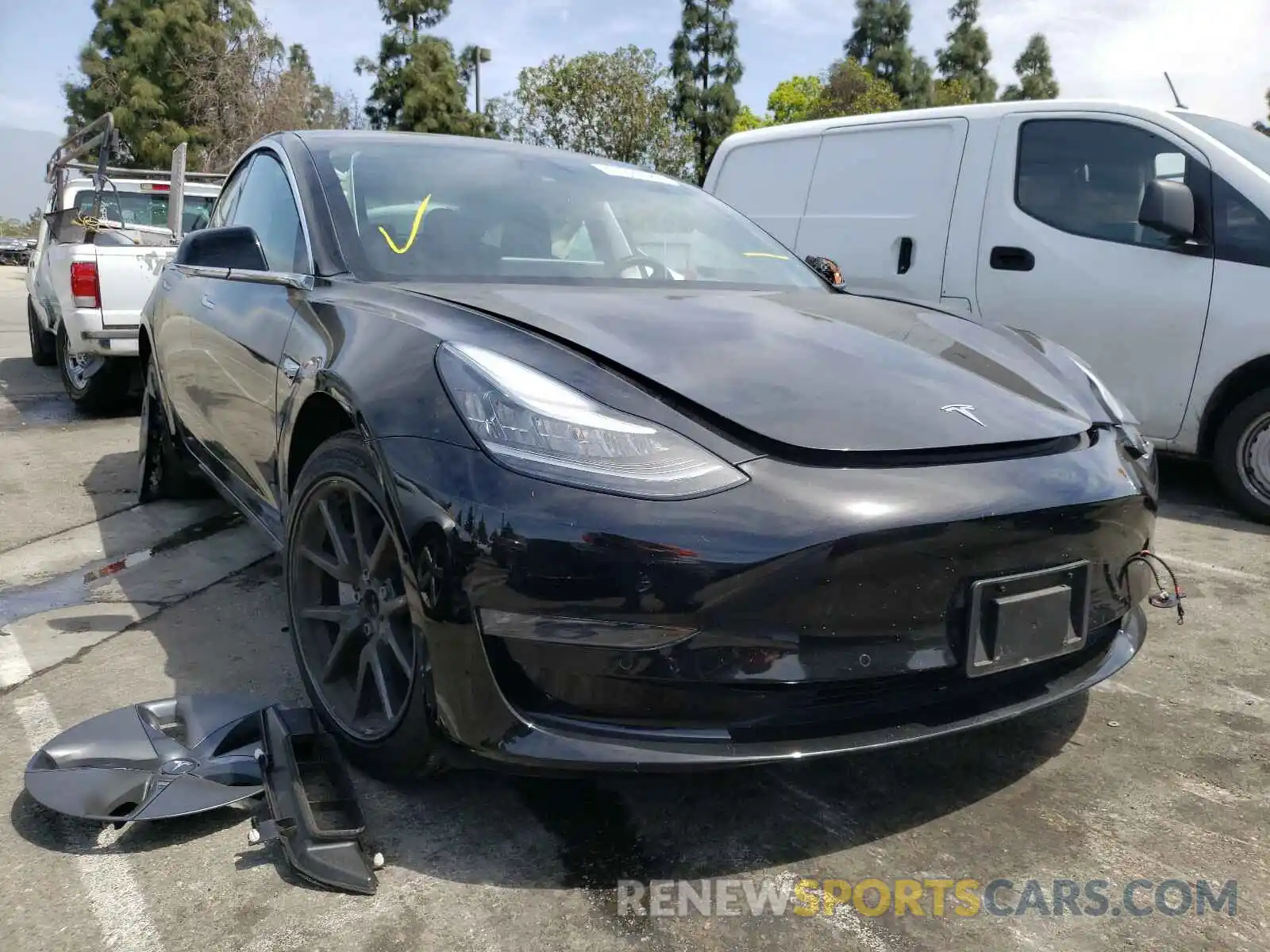 1 Photograph of a damaged car 5YJ3E1EA6KF409761 TESLA MODEL 3 2019