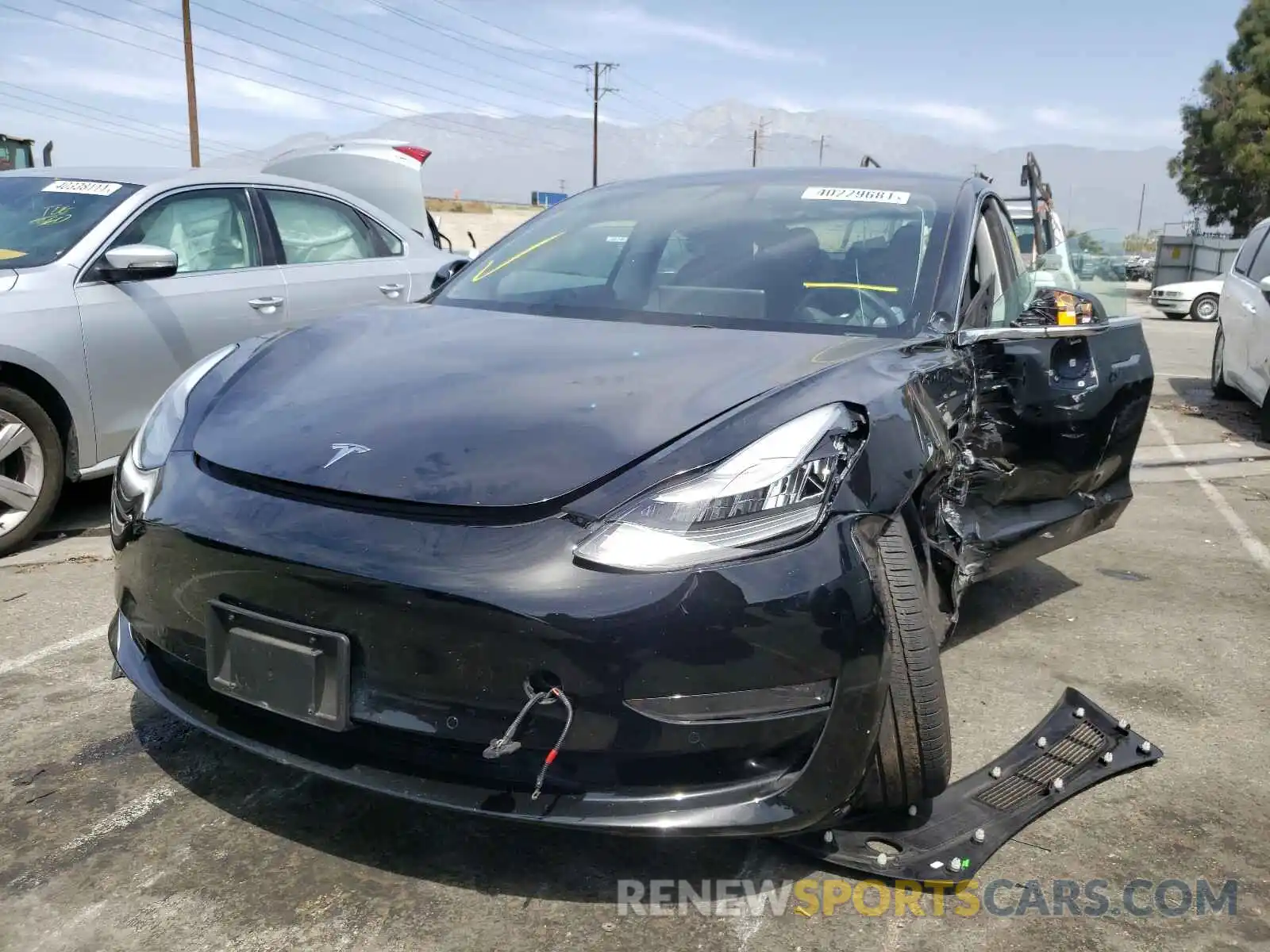 2 Photograph of a damaged car 5YJ3E1EA6KF409761 TESLA MODEL 3 2019