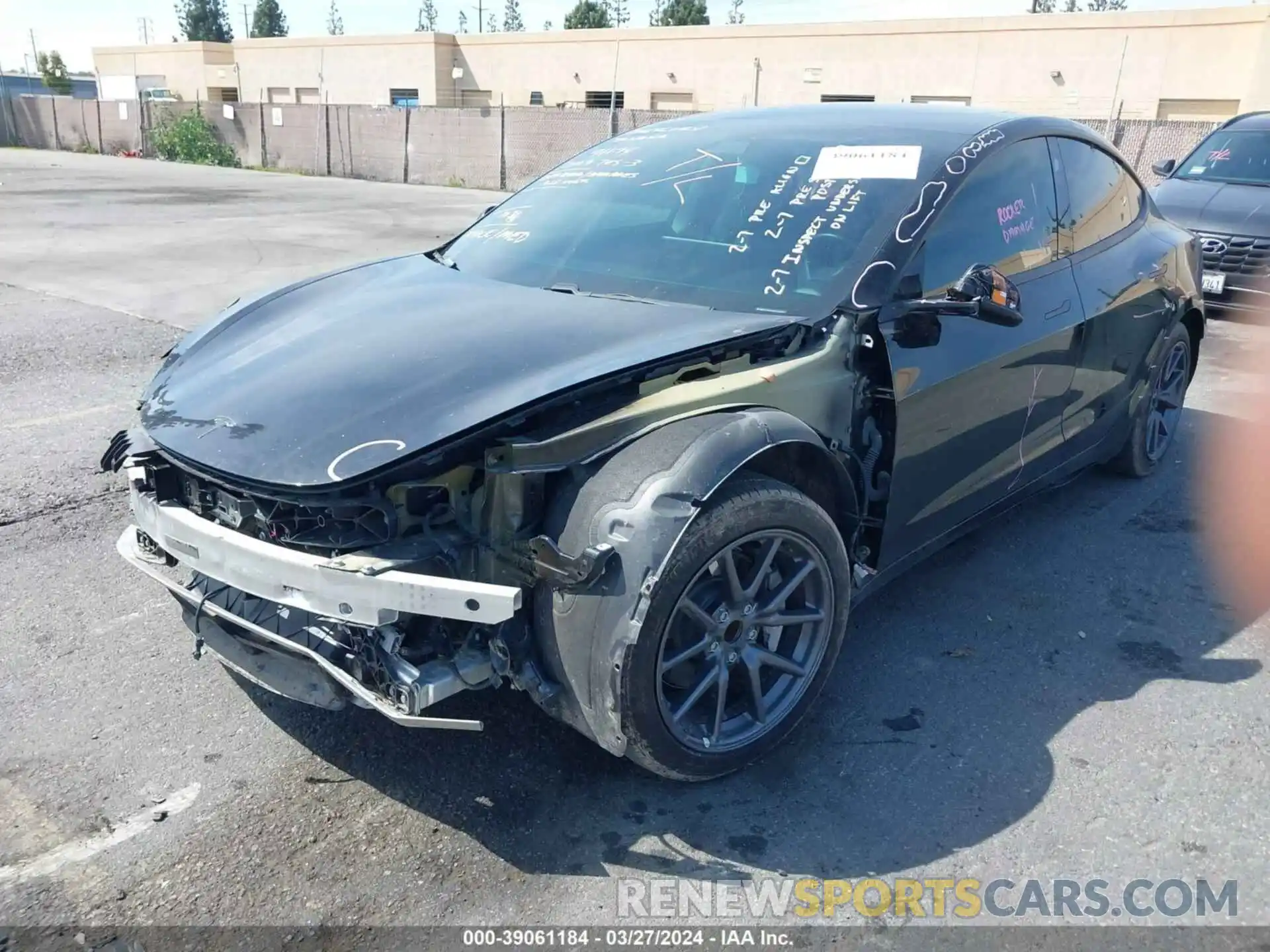 2 Photograph of a damaged car 5YJ3E1EA6KF410067 TESLA MODEL 3 2019