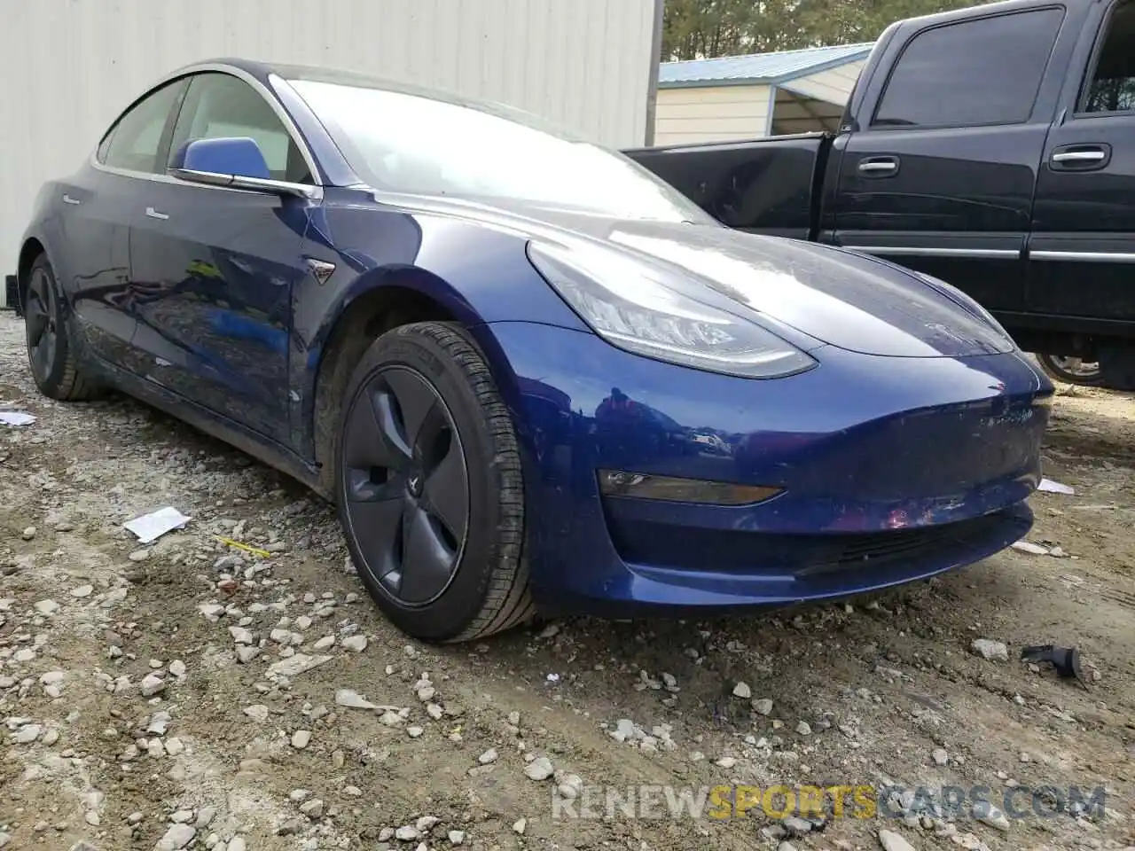 1 Photograph of a damaged car 5YJ3E1EA6KF411641 TESLA MODEL 3 2019