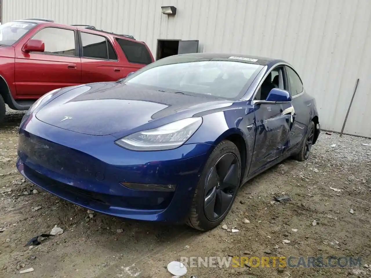 2 Photograph of a damaged car 5YJ3E1EA6KF411641 TESLA MODEL 3 2019