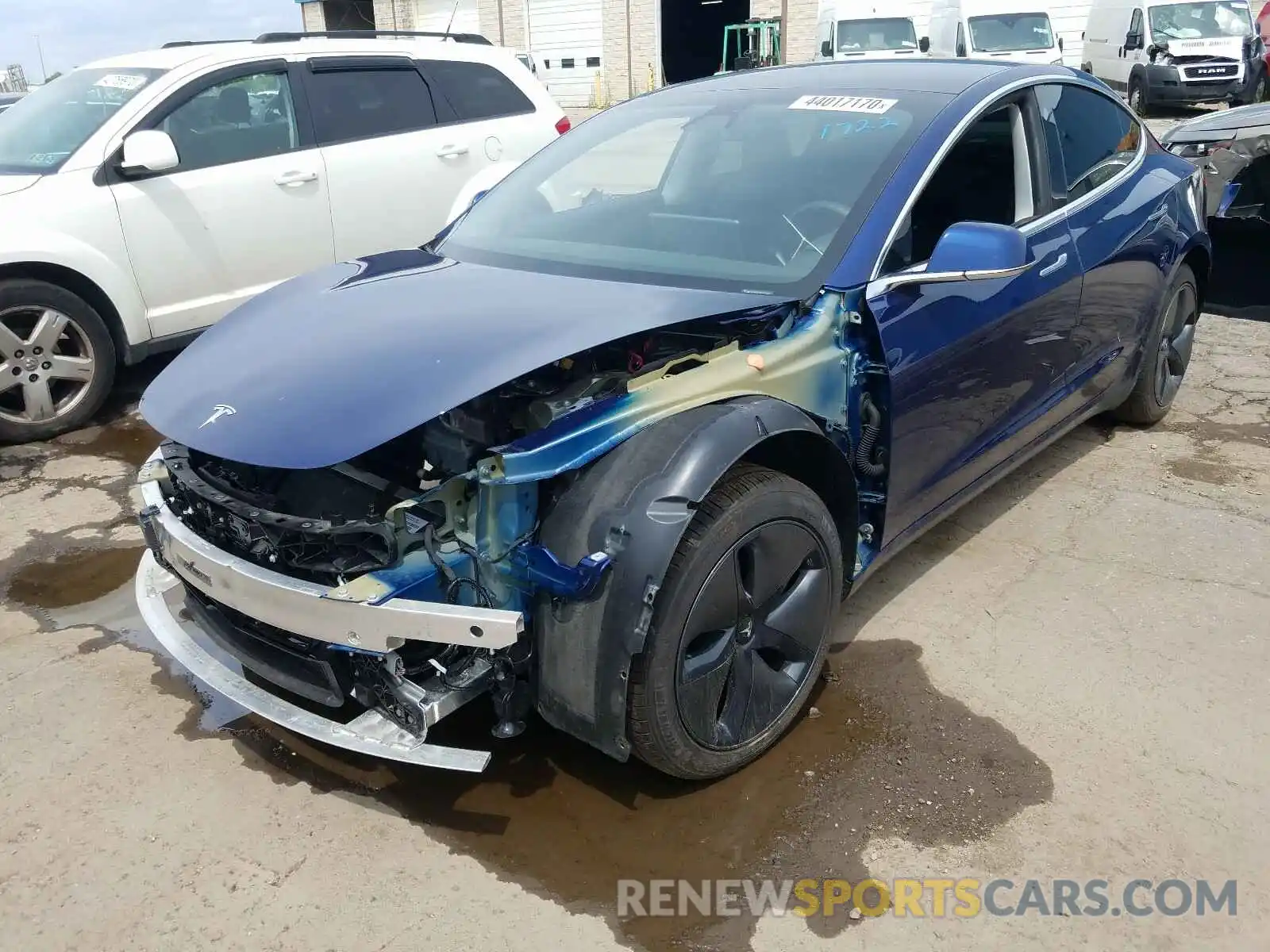 2 Photograph of a damaged car 5YJ3E1EA6KF411722 TESLA MODEL 3 2019