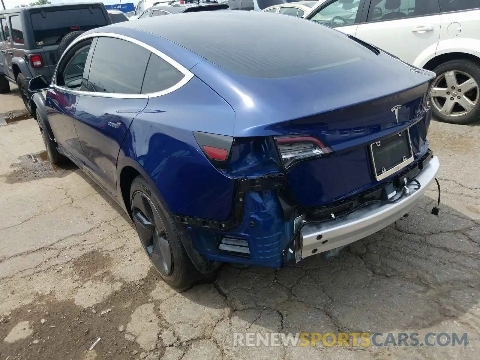 3 Photograph of a damaged car 5YJ3E1EA6KF411722 TESLA MODEL 3 2019