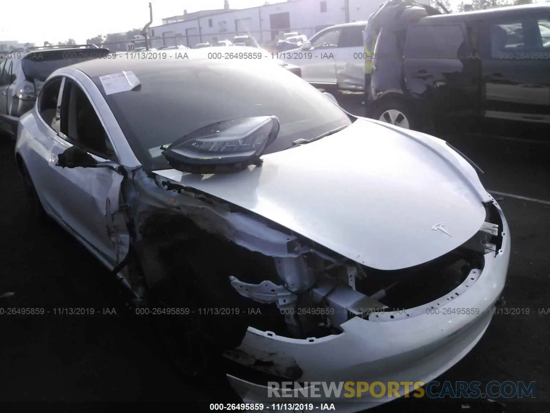 1 Photograph of a damaged car 5YJ3E1EA6KF412319 TESLA MODEL 3 2019