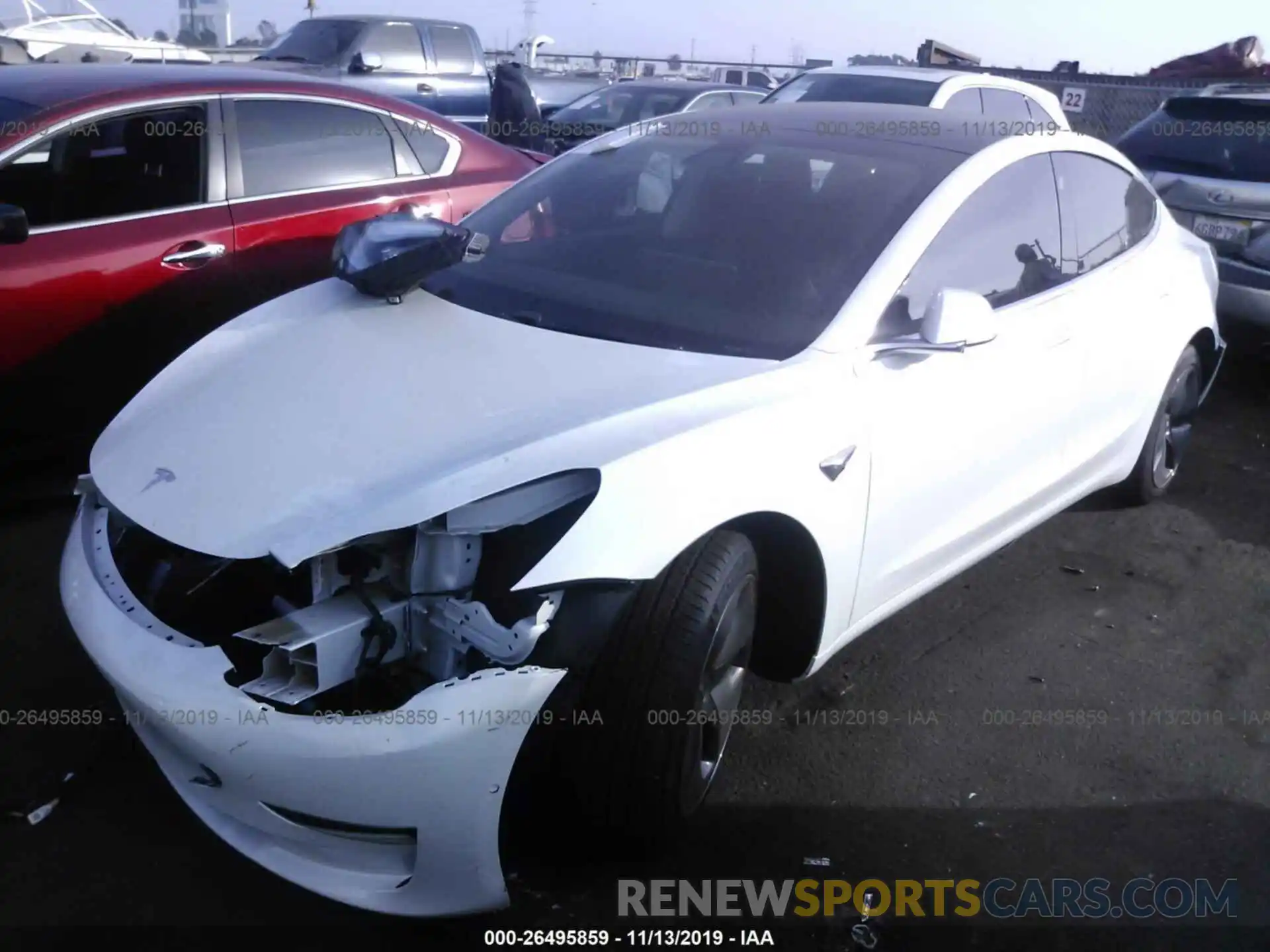 2 Photograph of a damaged car 5YJ3E1EA6KF412319 TESLA MODEL 3 2019