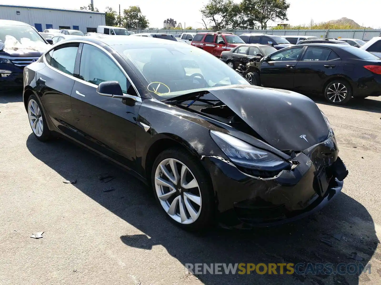 1 Photograph of a damaged car 5YJ3E1EA6KF412434 TESLA MODEL 3 2019