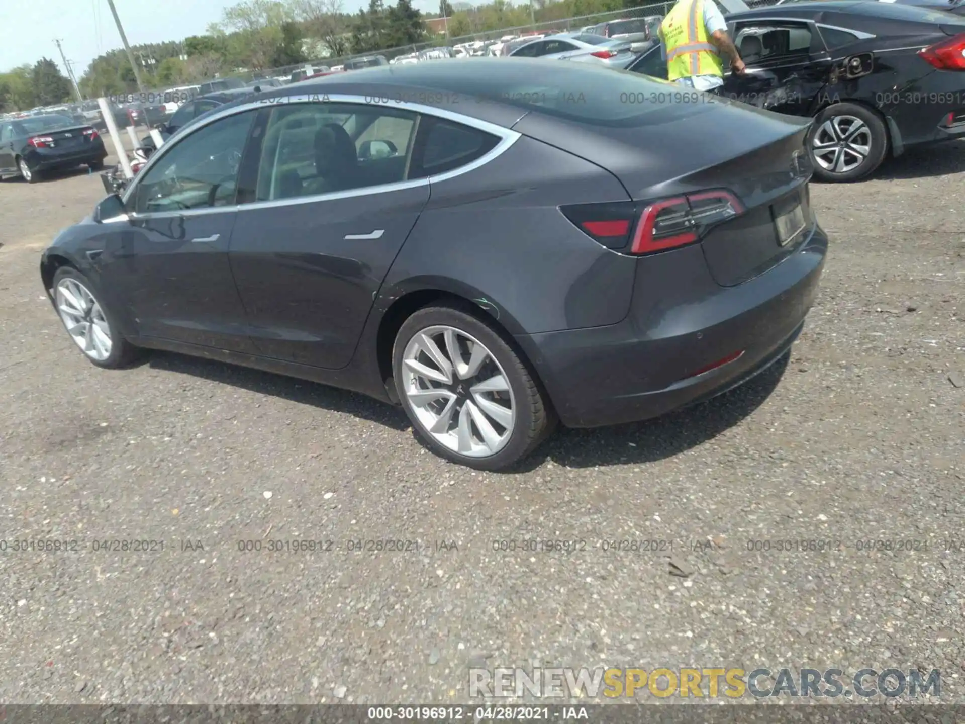 3 Photograph of a damaged car 5YJ3E1EA6KF417164 TESLA MODEL 3 2019