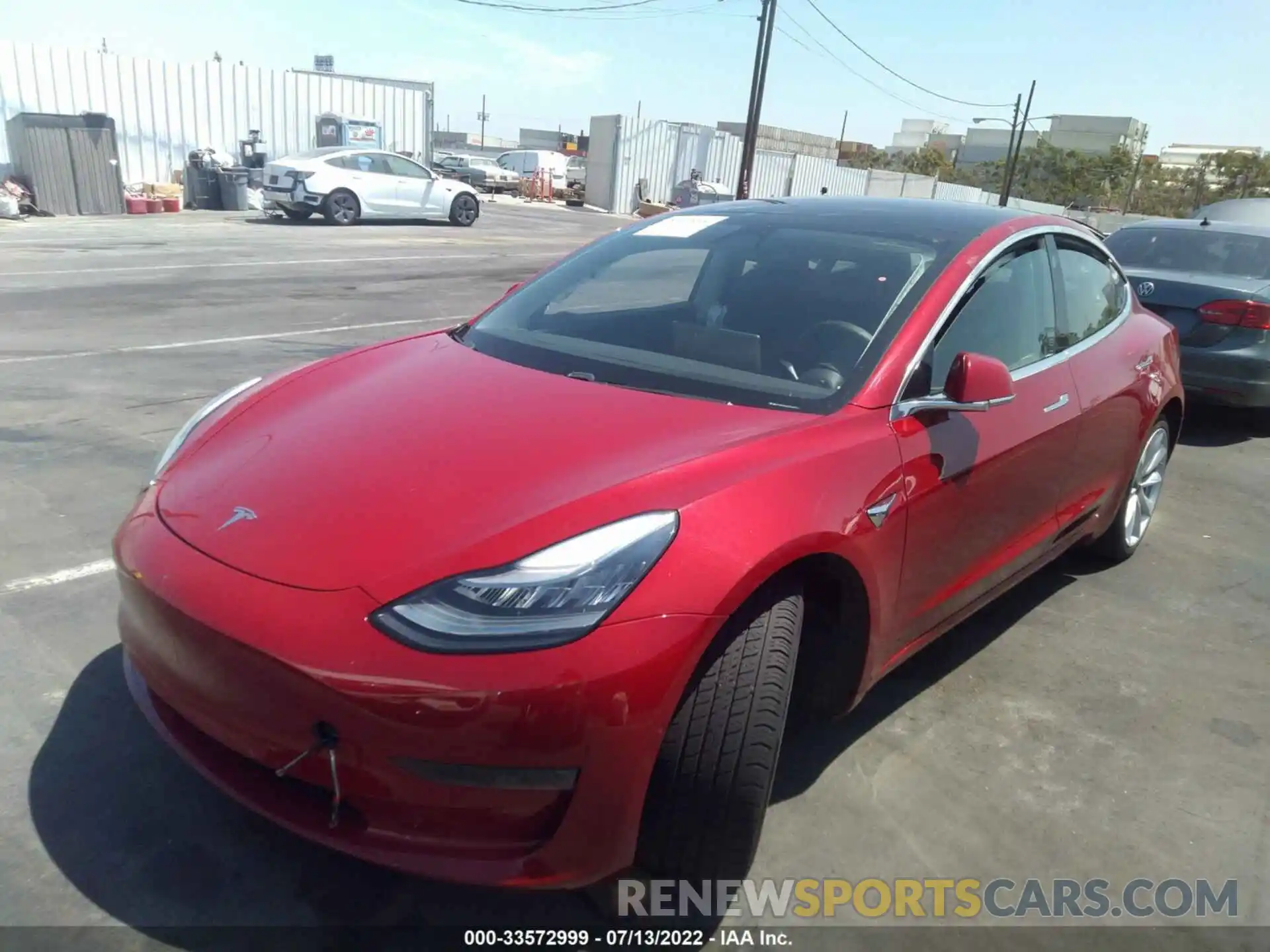 2 Photograph of a damaged car 5YJ3E1EA6KF417309 TESLA MODEL 3 2019