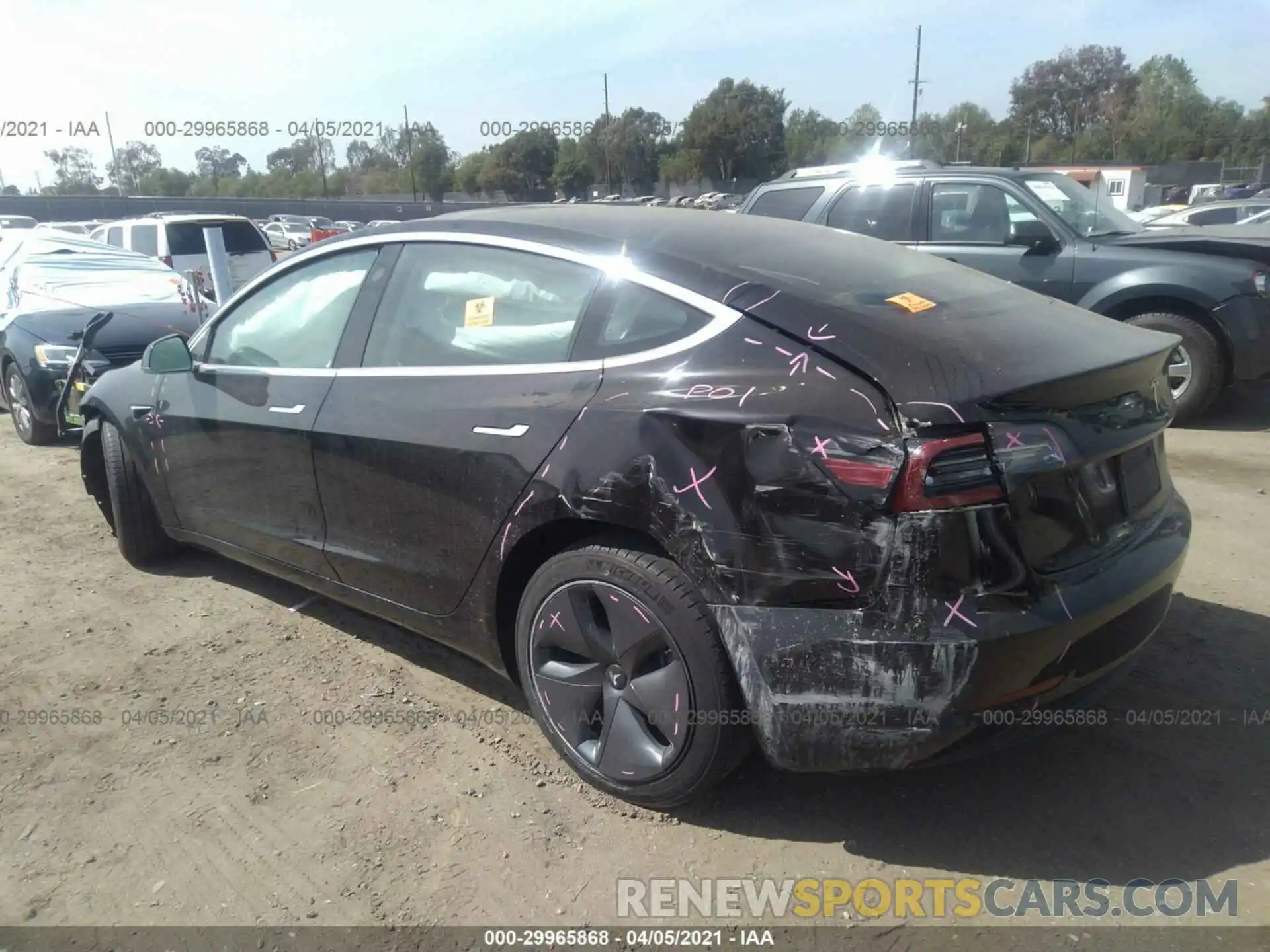 3 Photograph of a damaged car 5YJ3E1EA6KF421098 TESLA MODEL 3 2019