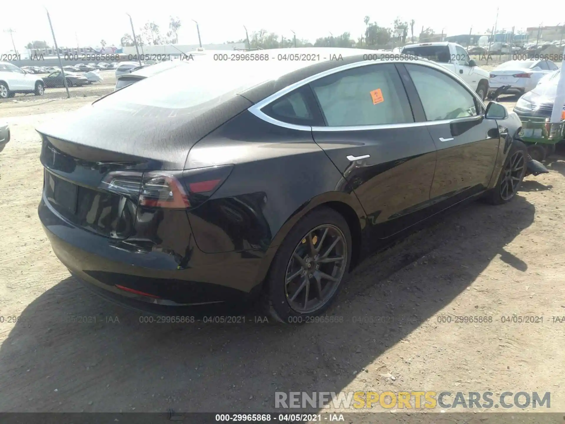 4 Фотография поврежденного автомобиля 5YJ3E1EA6KF421098 TESLA MODEL 3 2019