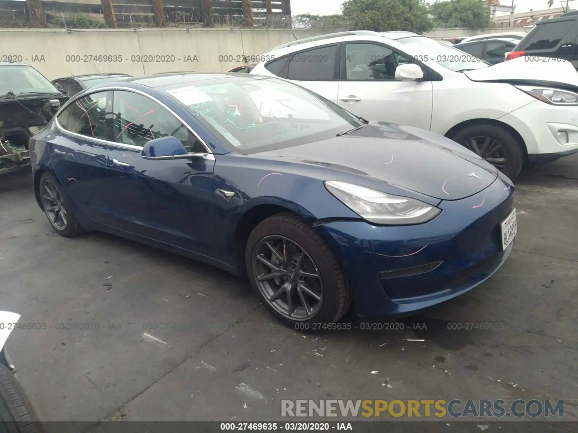 1 Photograph of a damaged car 5YJ3E1EA6KF421277 TESLA MODEL 3 2019