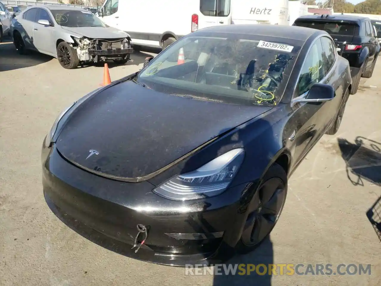 2 Photograph of a damaged car 5YJ3E1EA6KF424552 TESLA MODEL 3 2019