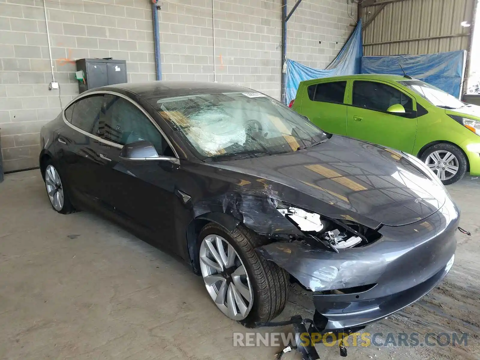 1 Photograph of a damaged car 5YJ3E1EA6KF425443 TESLA MODEL 3 2019