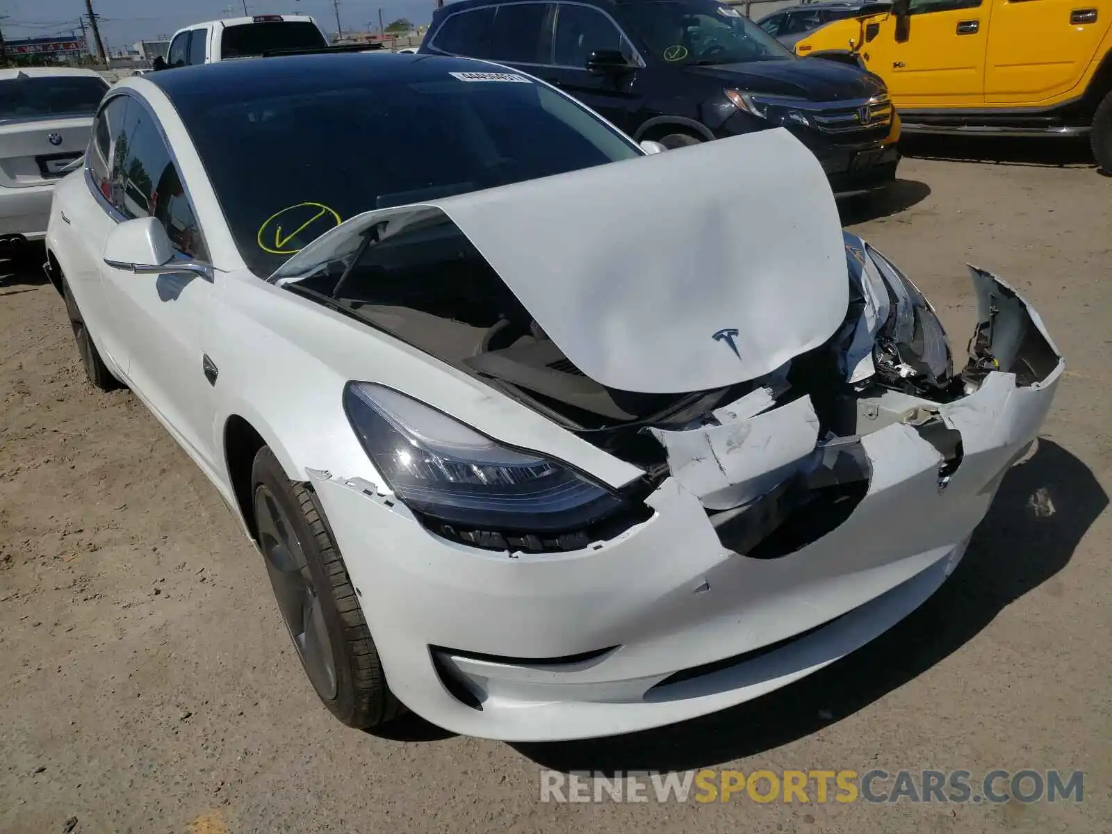 1 Photograph of a damaged car 5YJ3E1EA6KF426365 TESLA MODEL 3 2019