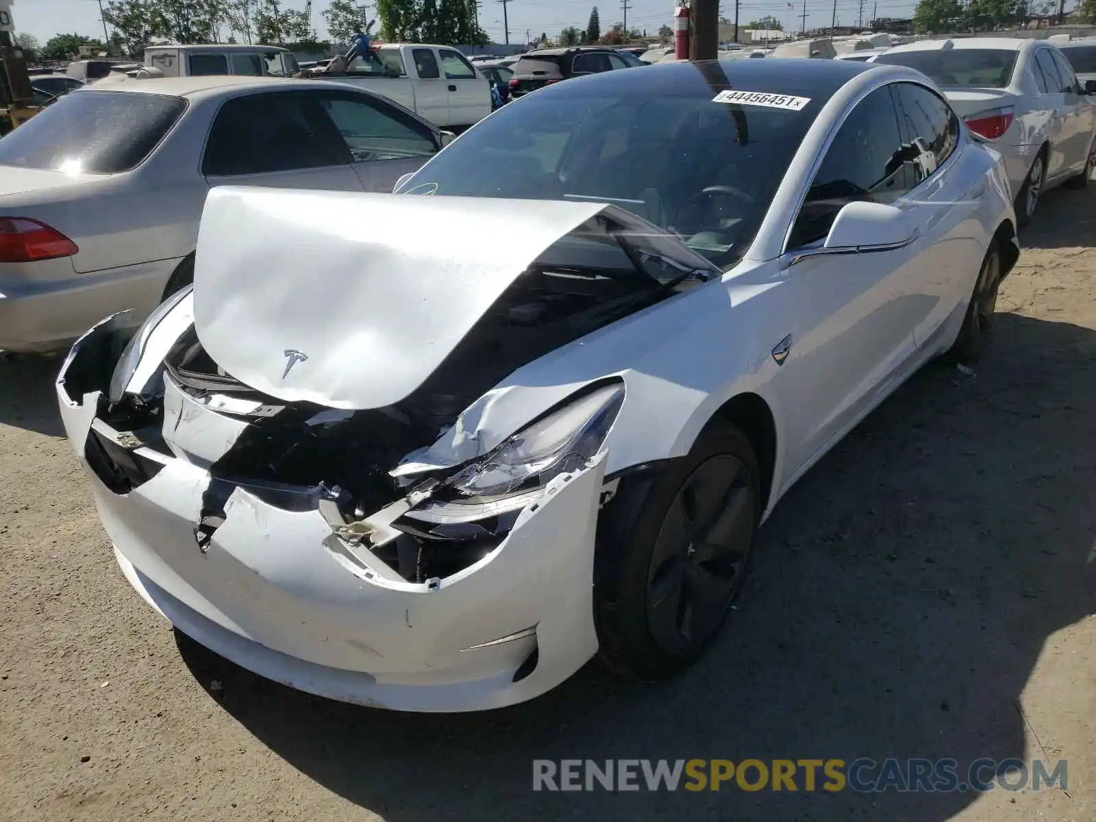 2 Photograph of a damaged car 5YJ3E1EA6KF426365 TESLA MODEL 3 2019