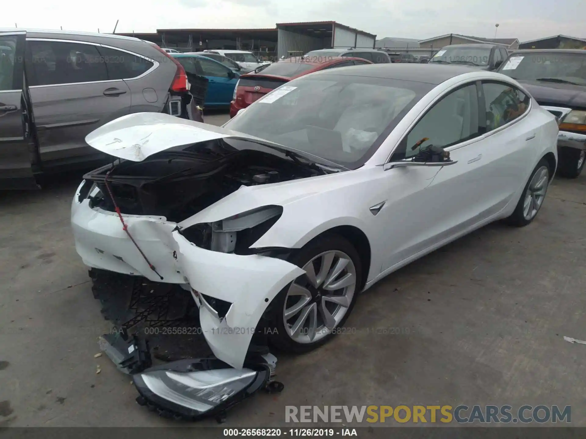 2 Photograph of a damaged car 5YJ3E1EA6KF429427 TESLA MODEL 3 2019