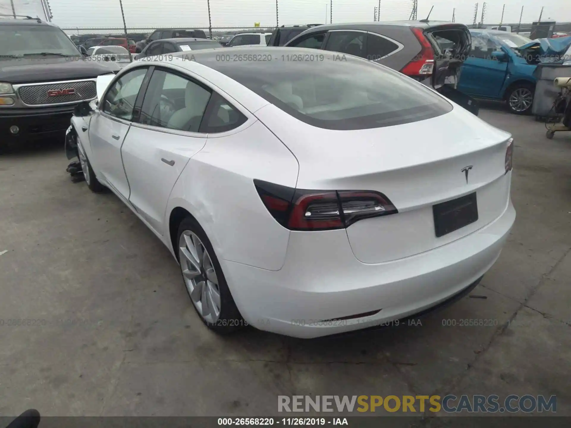 3 Photograph of a damaged car 5YJ3E1EA6KF429427 TESLA MODEL 3 2019