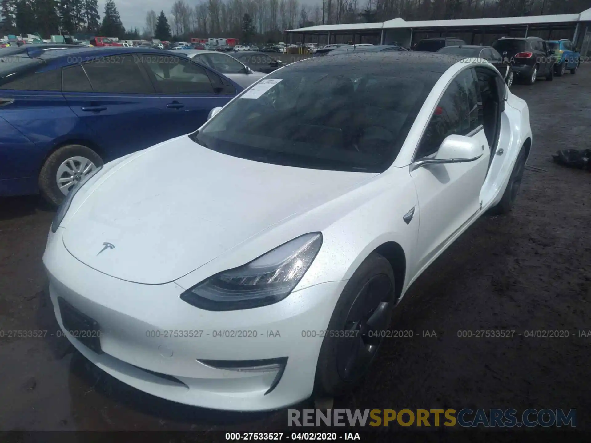 2 Photograph of a damaged car 5YJ3E1EA6KF430898 TESLA MODEL 3 2019