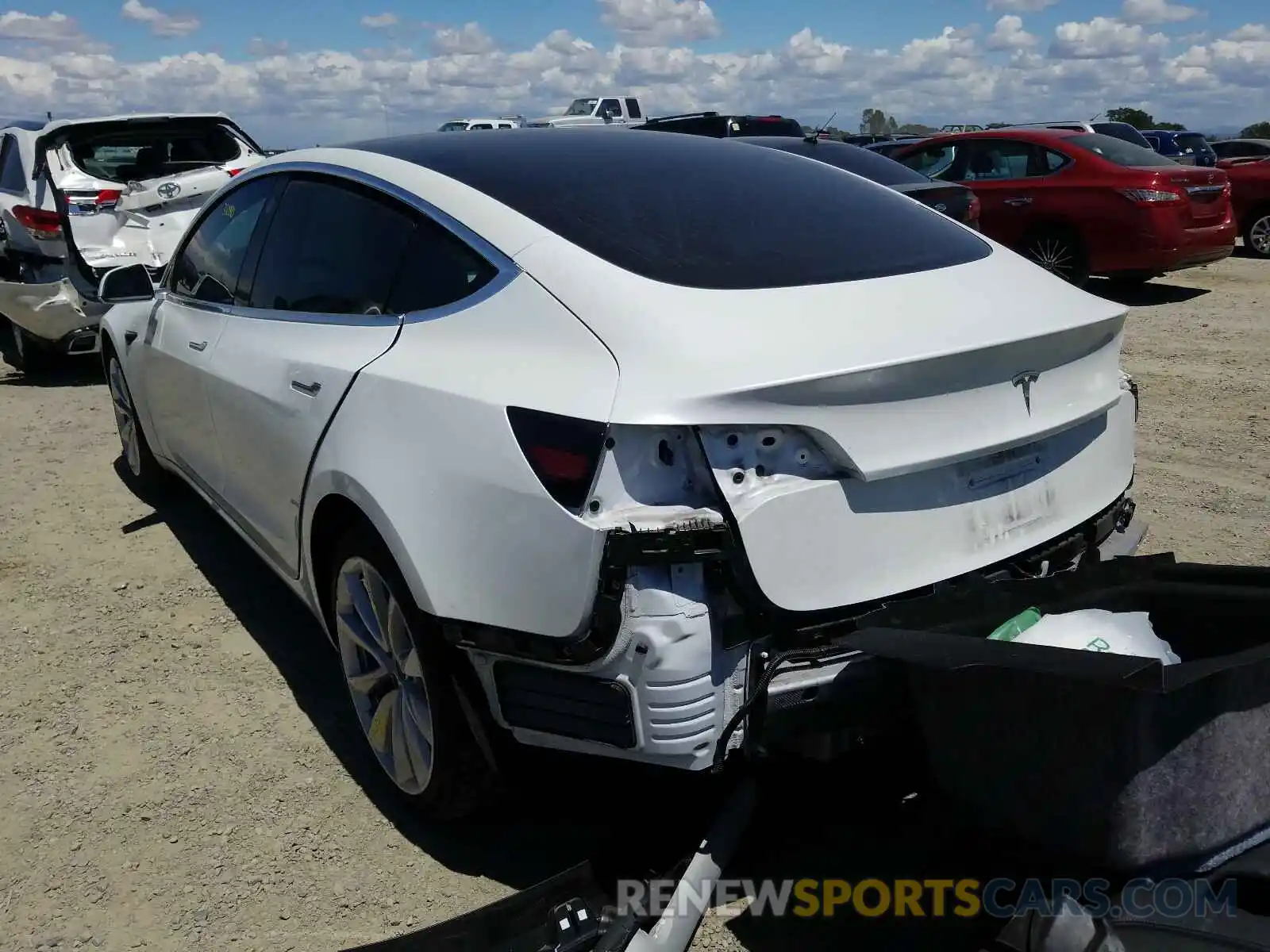 3 Photograph of a damaged car 5YJ3E1EA6KF432120 TESLA MODEL 3 2019