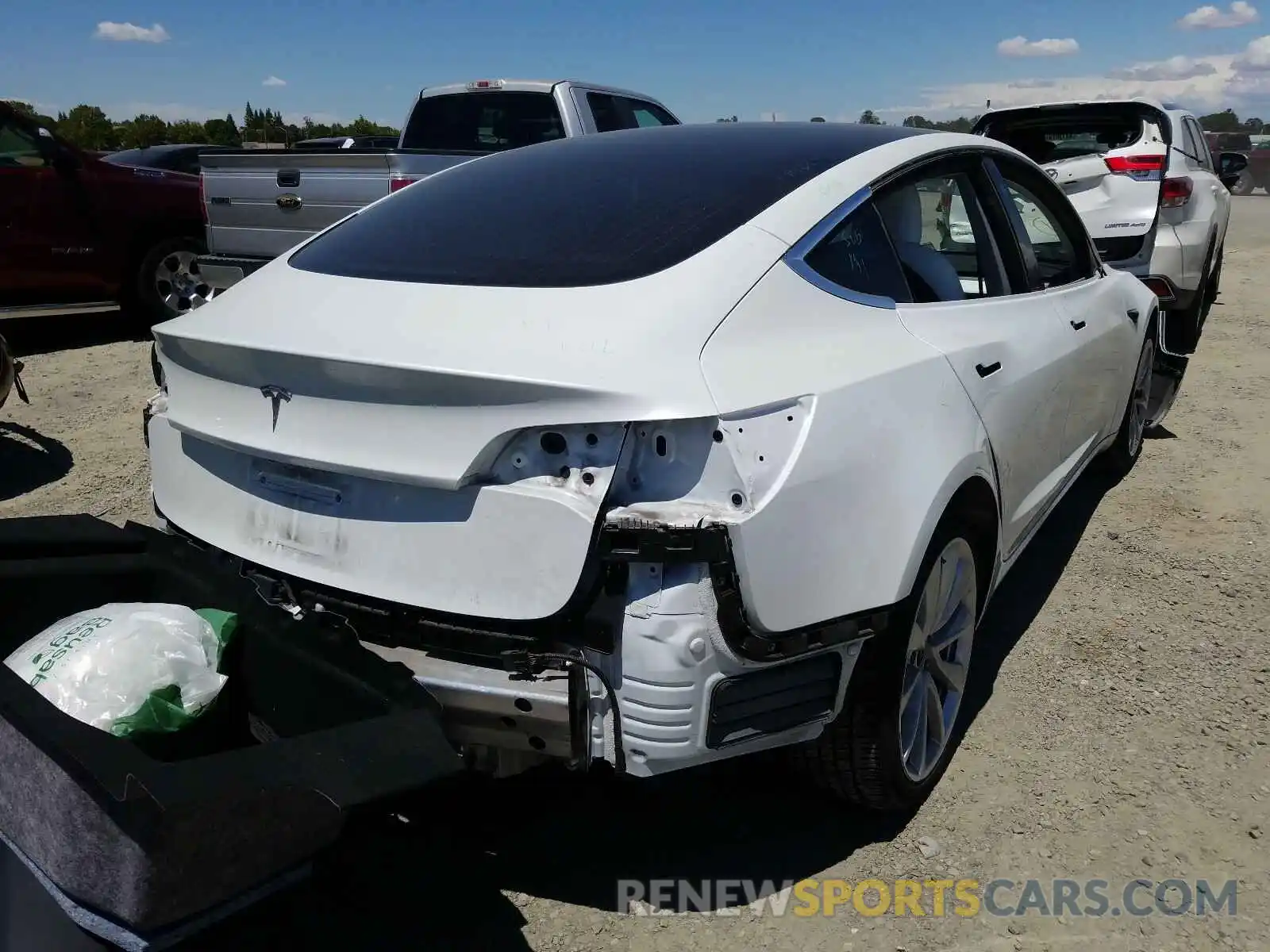 4 Photograph of a damaged car 5YJ3E1EA6KF432120 TESLA MODEL 3 2019