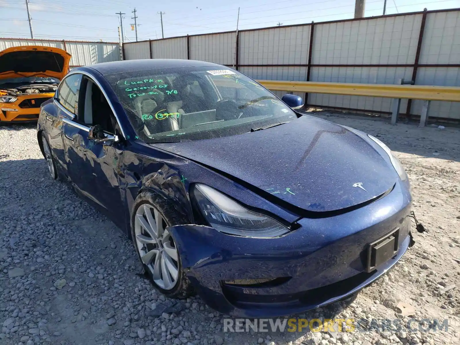 1 Photograph of a damaged car 5YJ3E1EA6KF441366 TESLA MODEL 3 2019