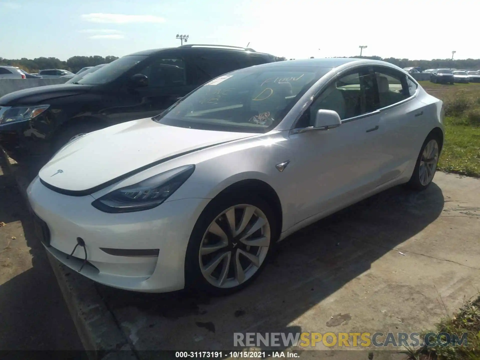 2 Photograph of a damaged car 5YJ3E1EA6KF444784 TESLA MODEL 3 2019