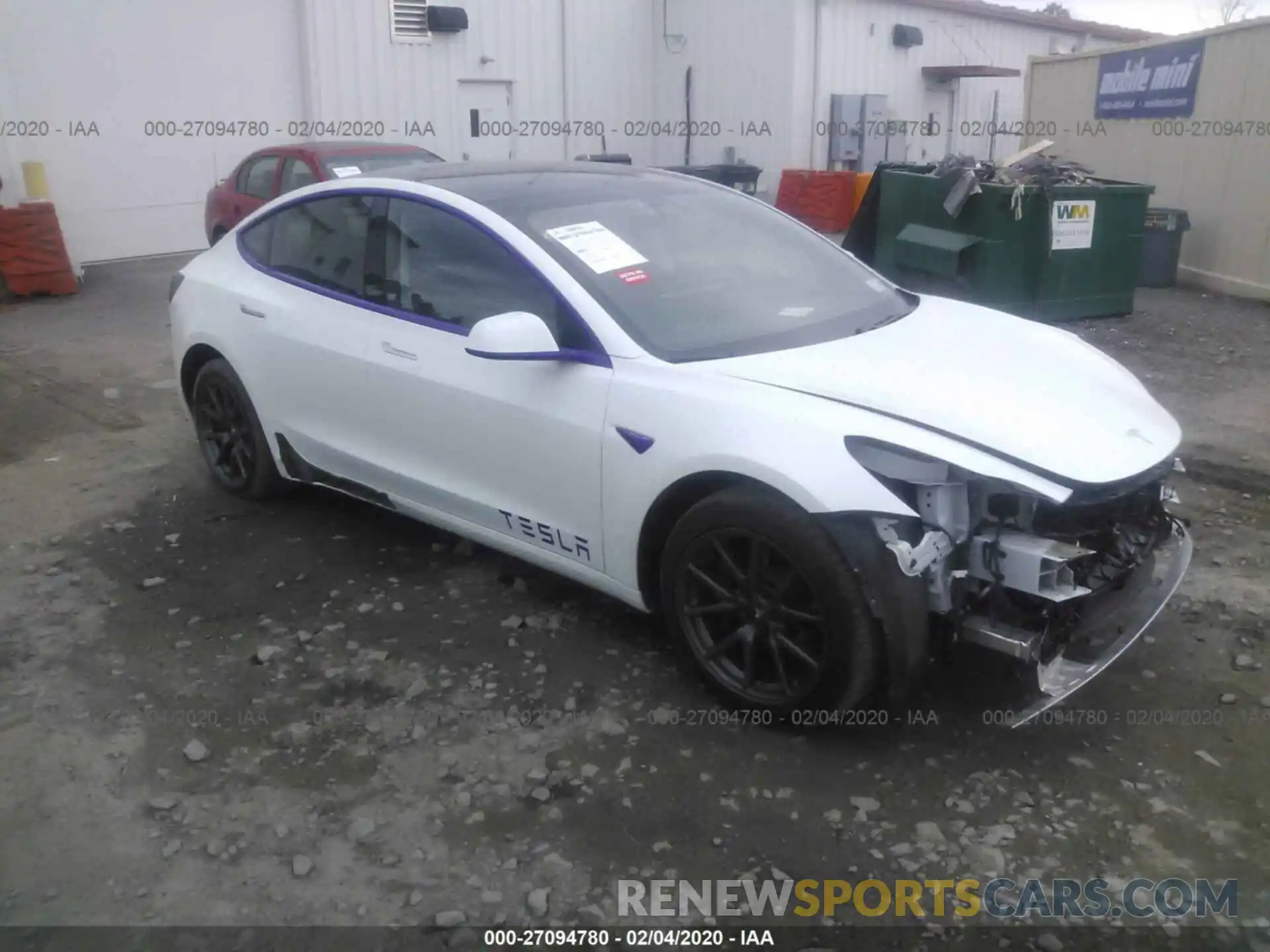 1 Photograph of a damaged car 5YJ3E1EA6KF466882 TESLA MODEL 3 2019