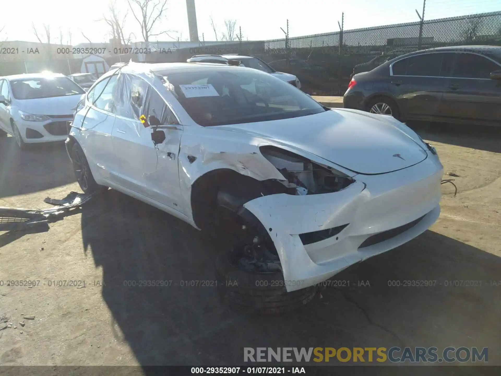 1 Photograph of a damaged car 5YJ3E1EA6KF466901 TESLA MODEL 3 2019