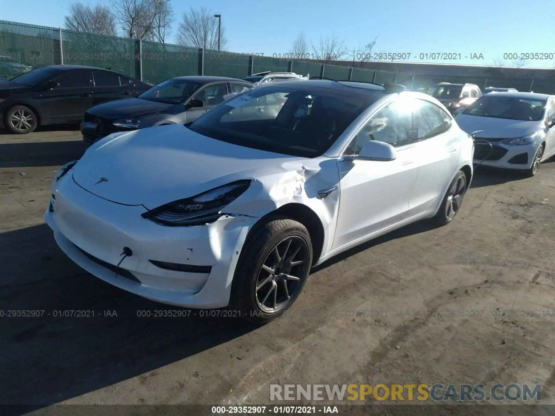 2 Photograph of a damaged car 5YJ3E1EA6KF466901 TESLA MODEL 3 2019