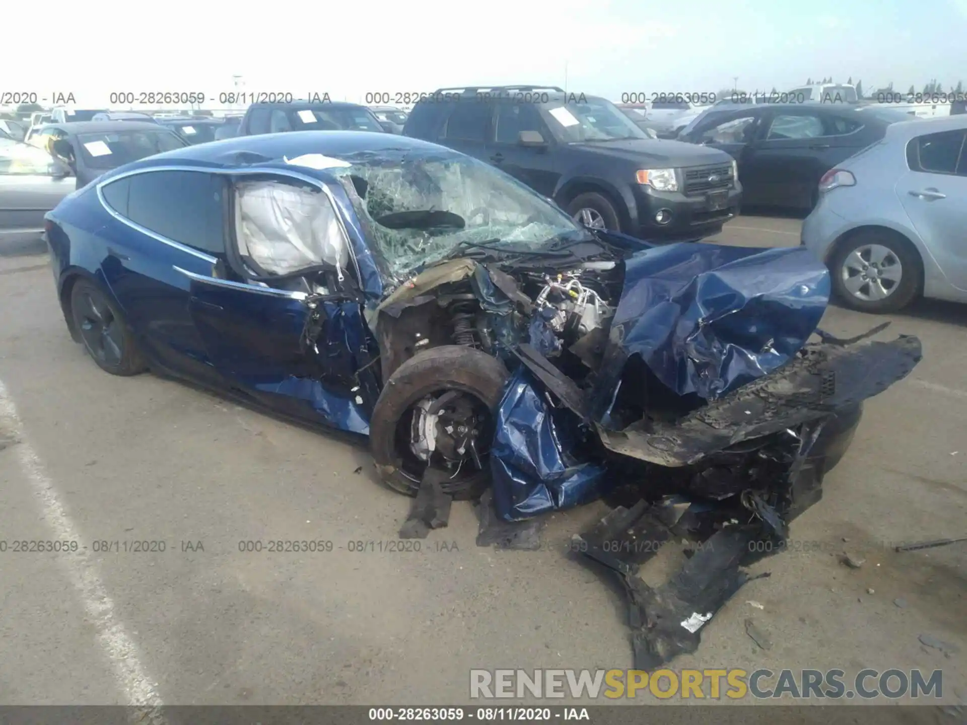 1 Photograph of a damaged car 5YJ3E1EA6KF476151 TESLA MODEL 3 2019