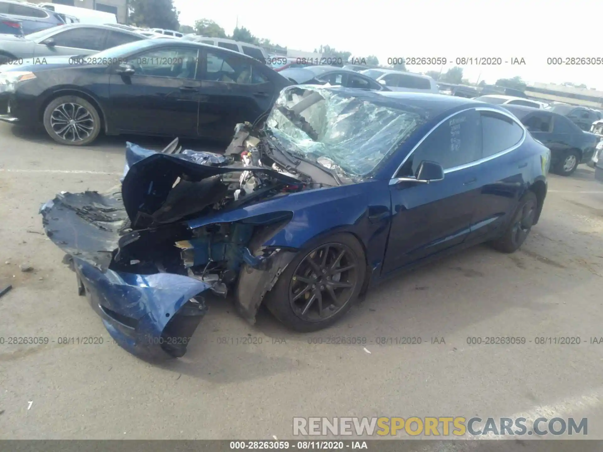 2 Photograph of a damaged car 5YJ3E1EA6KF476151 TESLA MODEL 3 2019