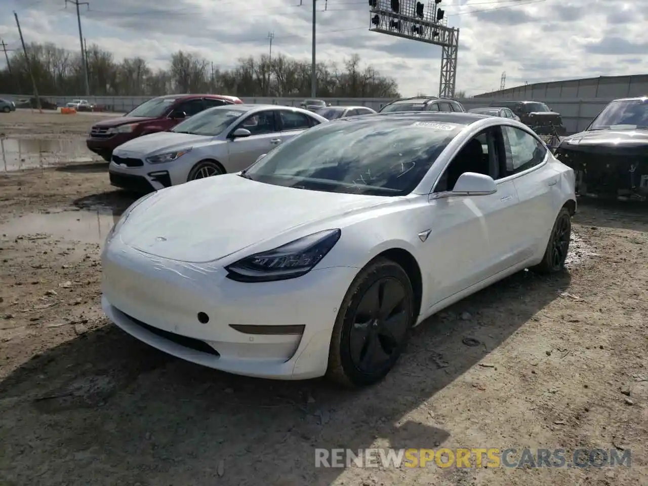 2 Photograph of a damaged car 5YJ3E1EA6KF483973 TESLA MODEL 3 2019