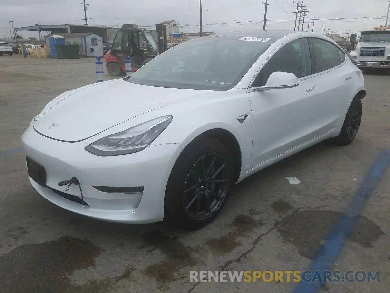 2 Photograph of a damaged car 5YJ3E1EA6KF485576 TESLA MODEL 3 2019