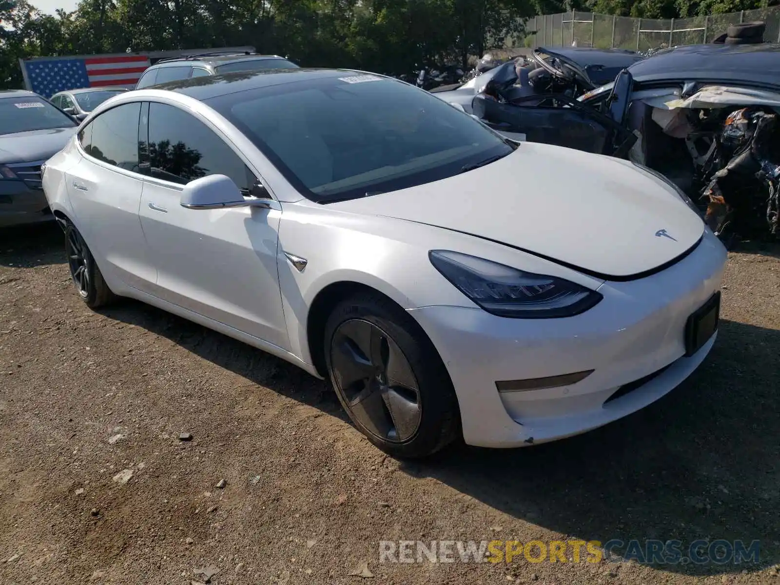 1 Photograph of a damaged car 5YJ3E1EA6KF486548 TESLA MODEL 3 2019