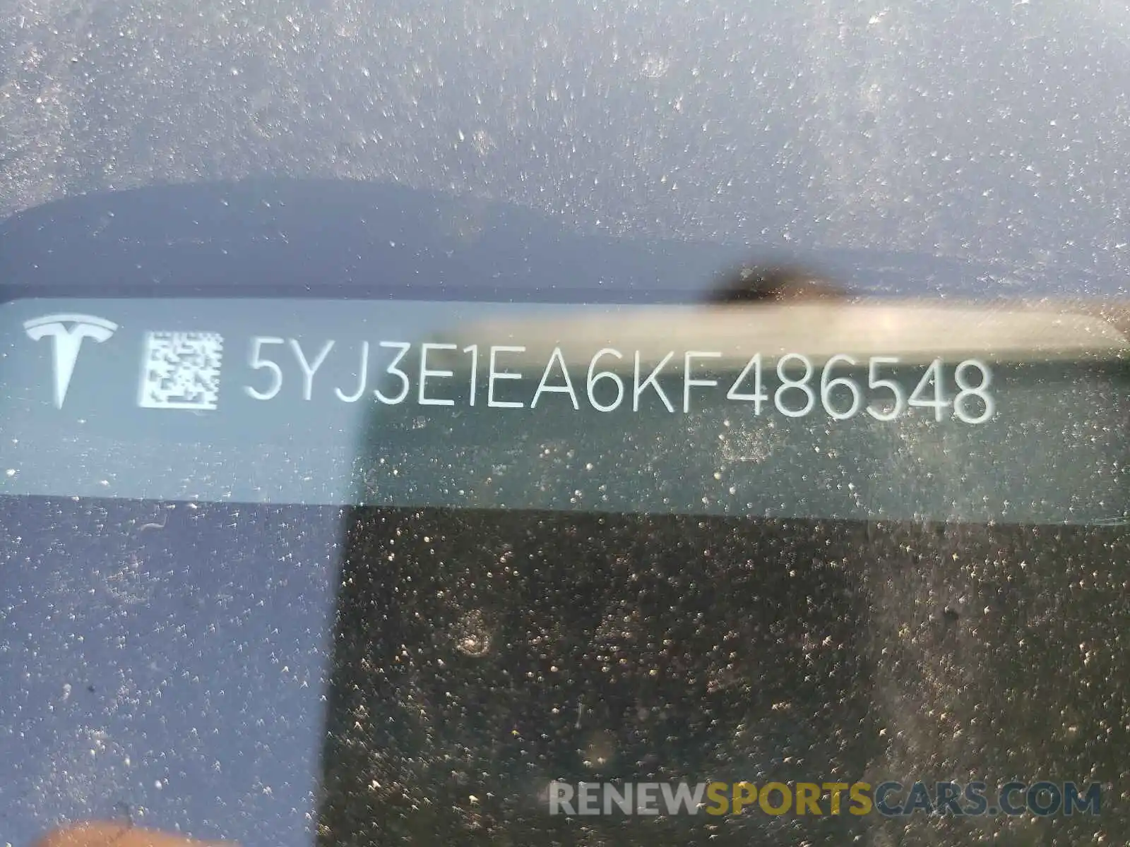 10 Photograph of a damaged car 5YJ3E1EA6KF486548 TESLA MODEL 3 2019