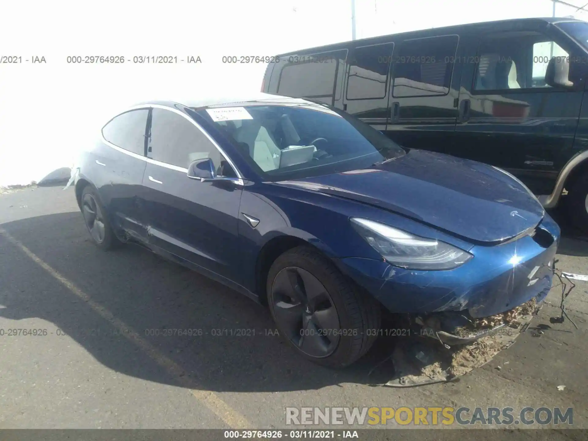 1 Photograph of a damaged car 5YJ3E1EA6KF517619 TESLA MODEL 3 2019