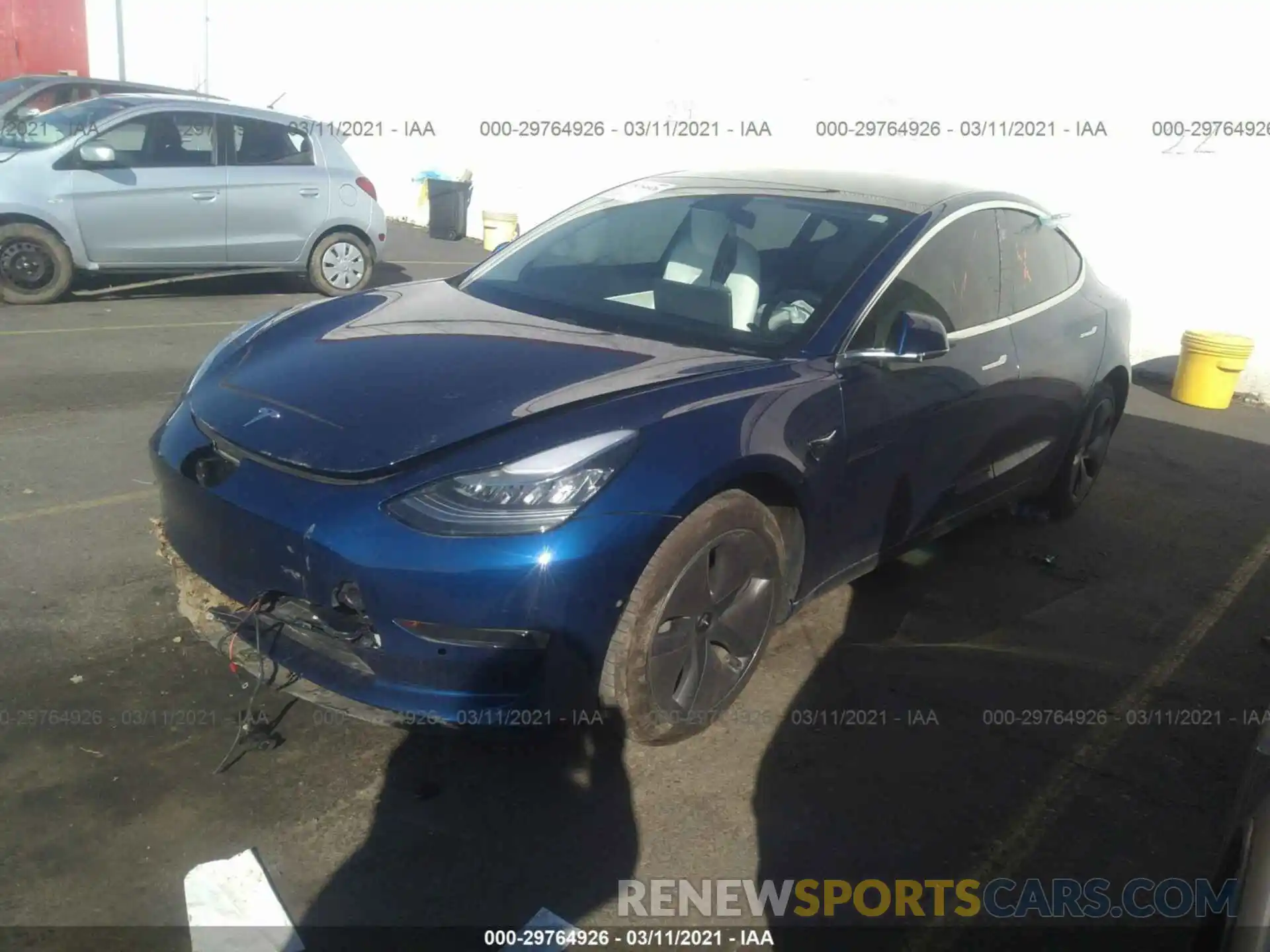 2 Photograph of a damaged car 5YJ3E1EA6KF517619 TESLA MODEL 3 2019