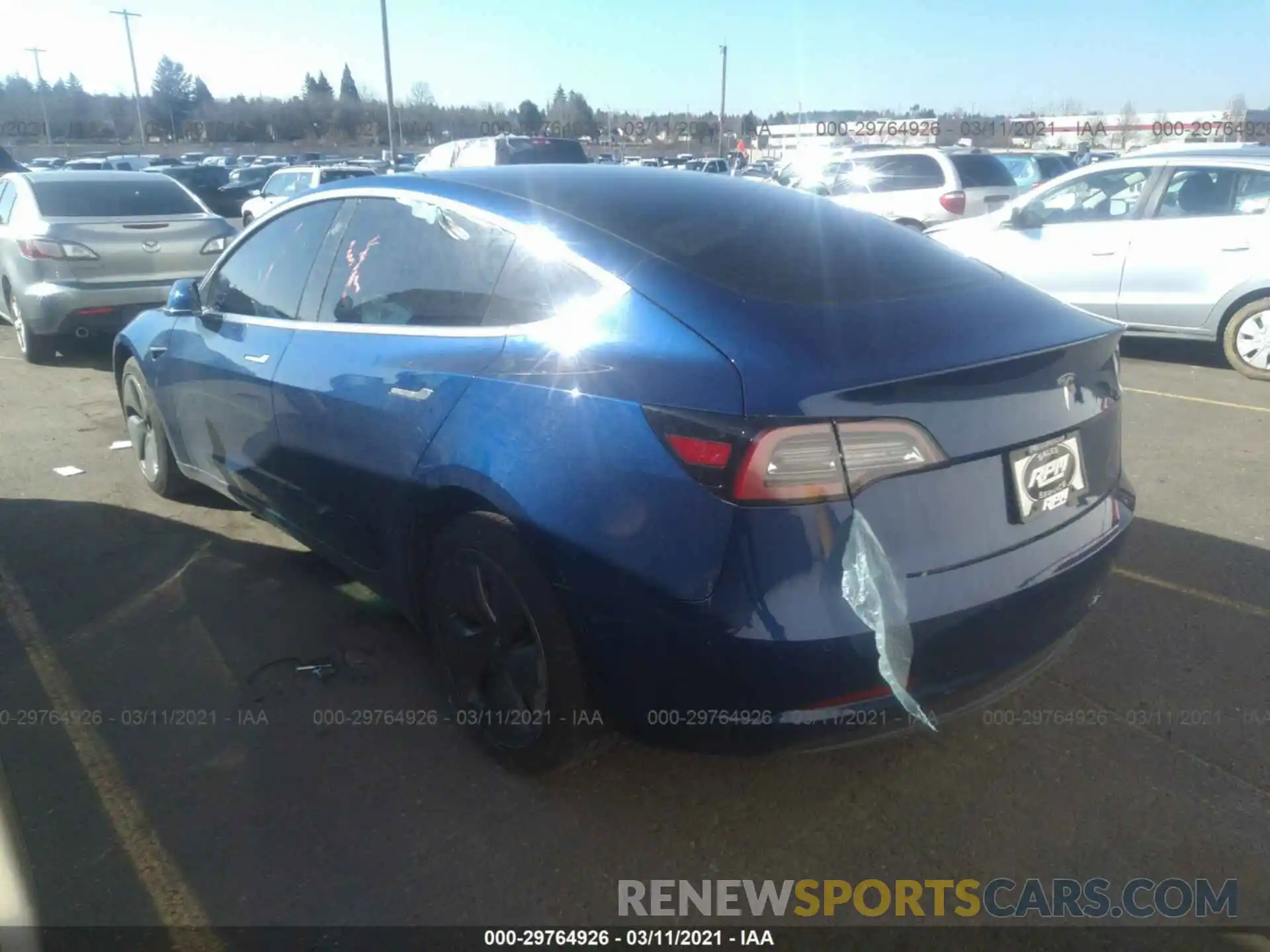 3 Photograph of a damaged car 5YJ3E1EA6KF517619 TESLA MODEL 3 2019