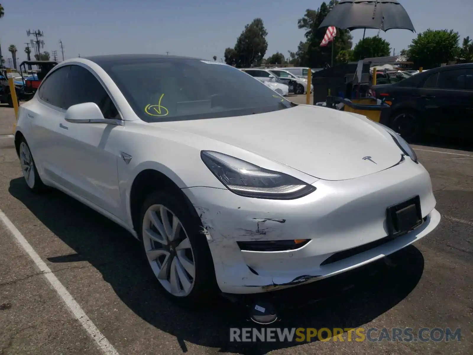 1 Photograph of a damaged car 5YJ3E1EA6KF519872 TESLA MODEL 3 2019