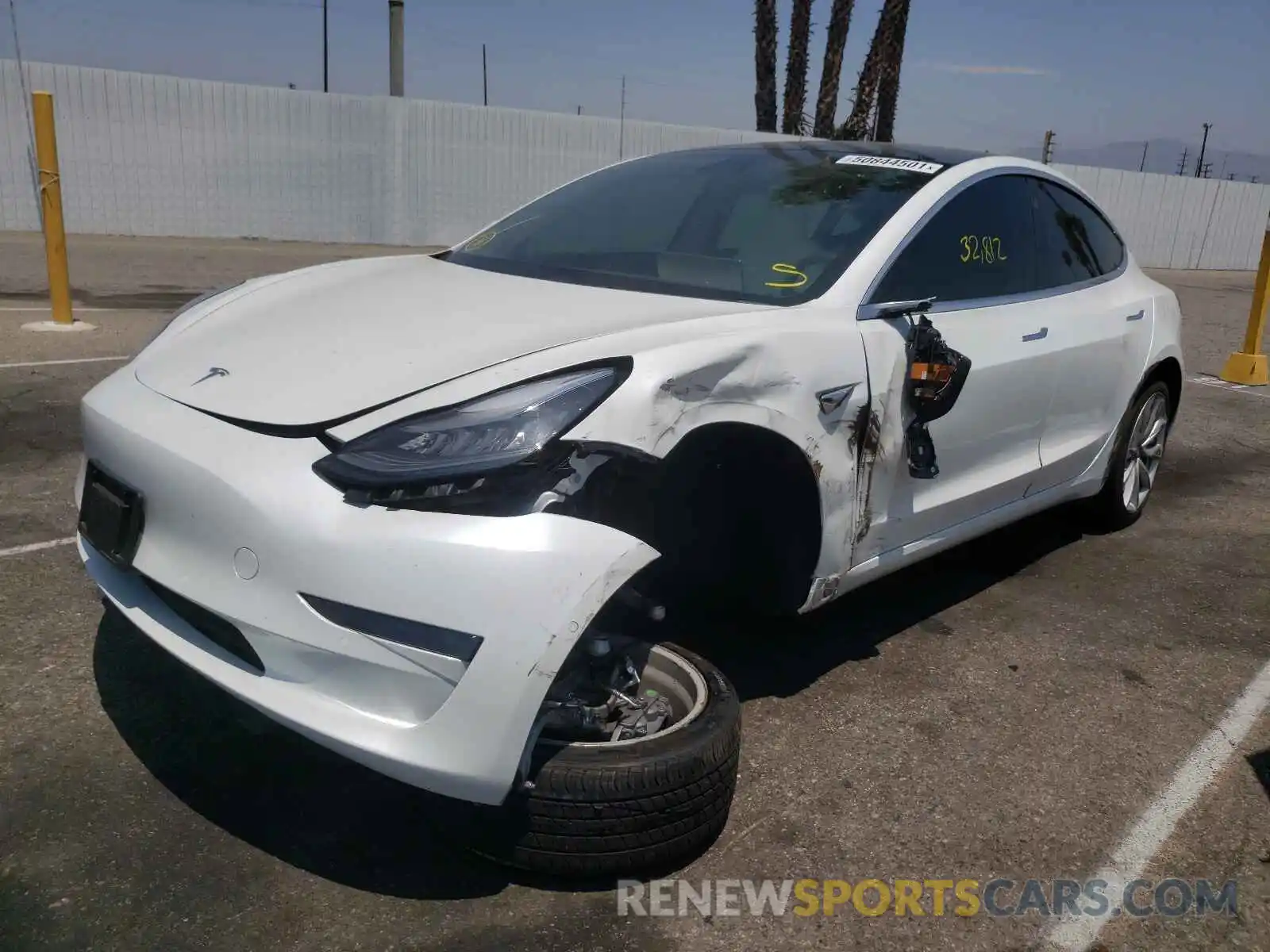 2 Photograph of a damaged car 5YJ3E1EA6KF519872 TESLA MODEL 3 2019