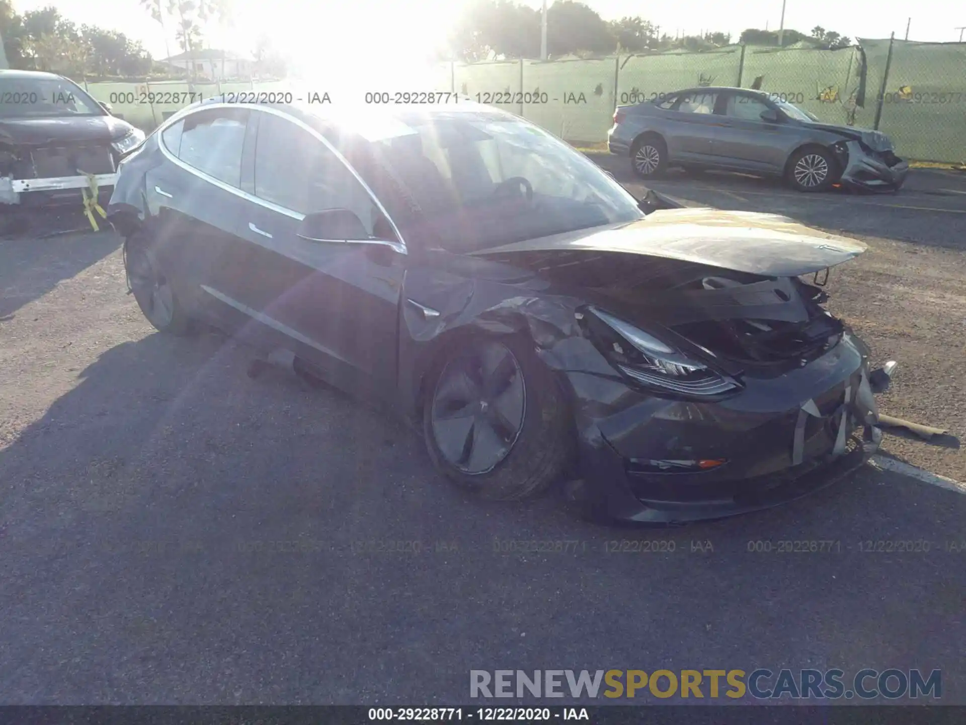 1 Photograph of a damaged car 5YJ3E1EA7KF190308 TESLA MODEL 3 2019