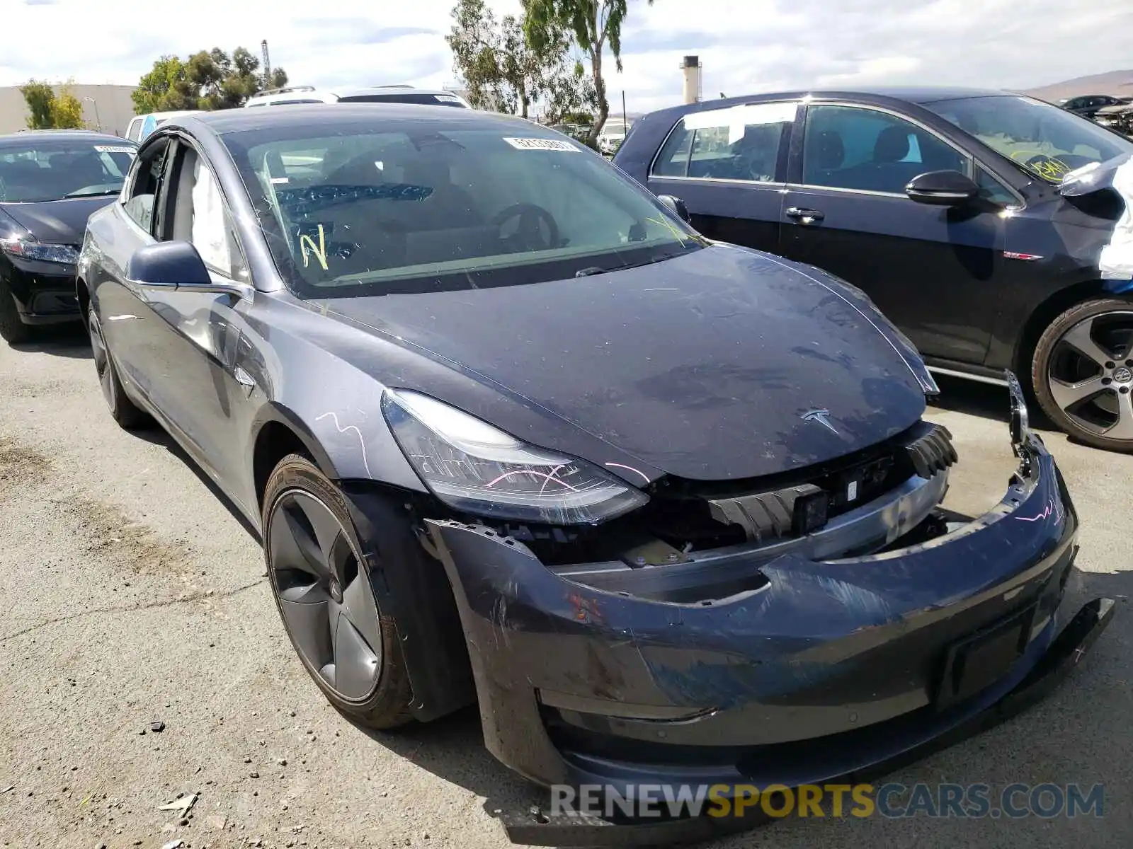 1 Photograph of a damaged car 5YJ3E1EA7KF190325 TESLA MODEL 3 2019