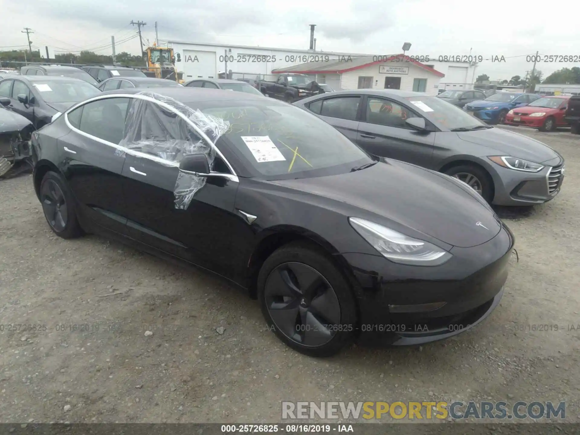 1 Photograph of a damaged car 5YJ3E1EA7KF192902 TESLA MODEL 3 2019