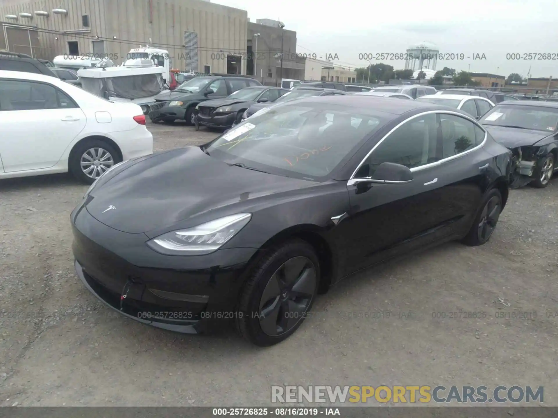 2 Photograph of a damaged car 5YJ3E1EA7KF192902 TESLA MODEL 3 2019