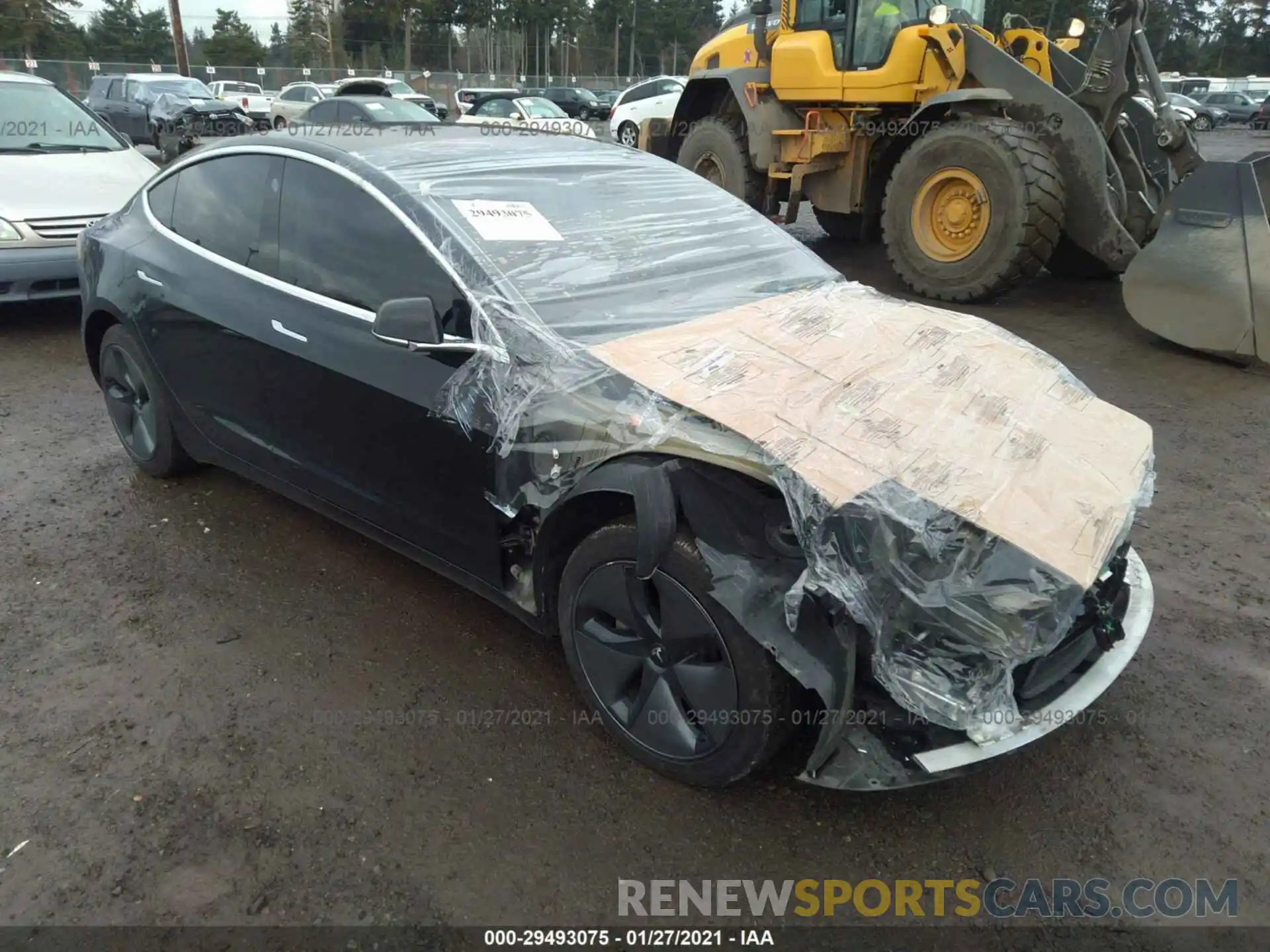 1 Photograph of a damaged car 5YJ3E1EA7KF193077 TESLA MODEL 3 2019