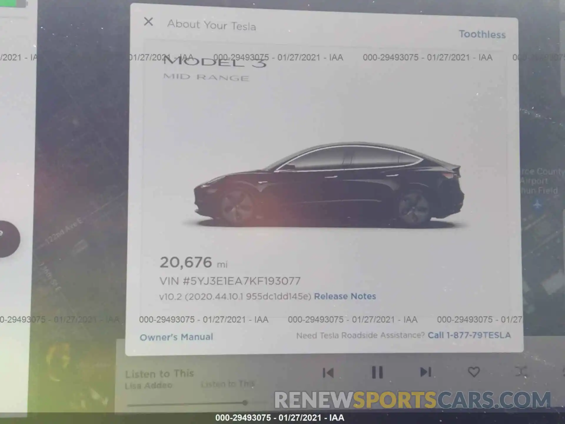 7 Photograph of a damaged car 5YJ3E1EA7KF193077 TESLA MODEL 3 2019