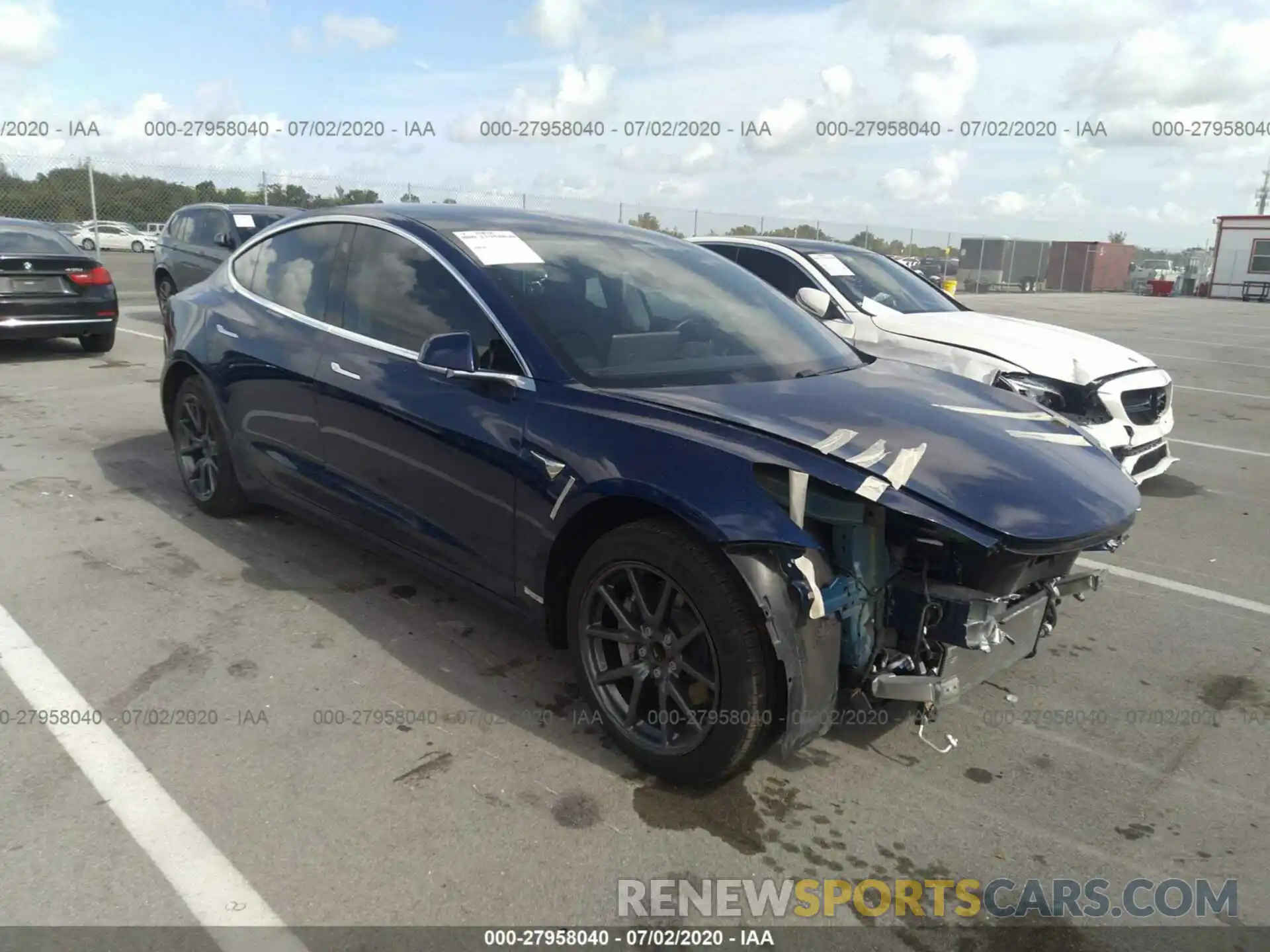 1 Photograph of a damaged car 5YJ3E1EA7KF193581 TESLA MODEL 3 2019